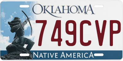 OK license plate 749CVP