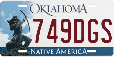 OK license plate 749DGS