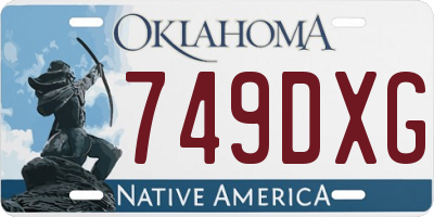 OK license plate 749DXG
