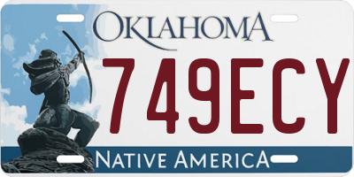 OK license plate 749ECY