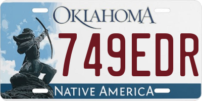 OK license plate 749EDR