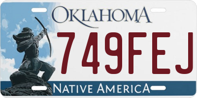 OK license plate 749FEJ