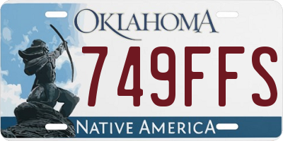 OK license plate 749FFS