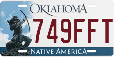 OK license plate 749FFT