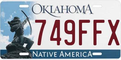 OK license plate 749FFX