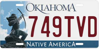 OK license plate 749TVD