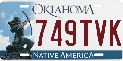 OK license plate 749TVK