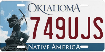 OK license plate 749UJS