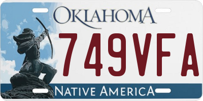 OK license plate 749VFA