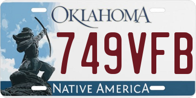 OK license plate 749VFB