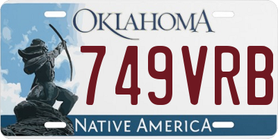 OK license plate 749VRB
