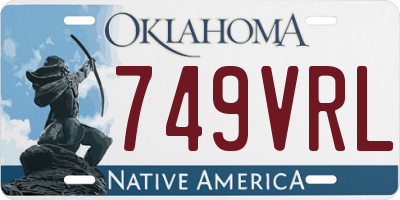 OK license plate 749VRL