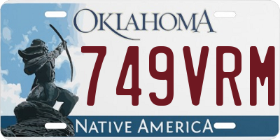 OK license plate 749VRM