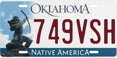 OK license plate 749VSH