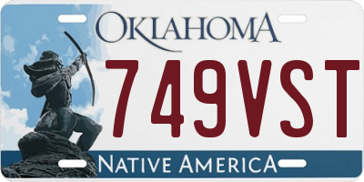 OK license plate 749VST
