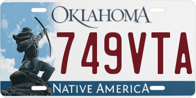OK license plate 749VTA