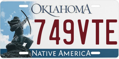 OK license plate 749VTE