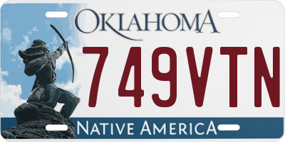 OK license plate 749VTN