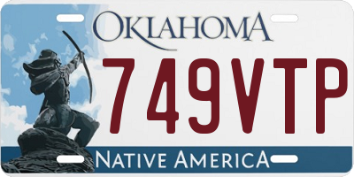 OK license plate 749VTP
