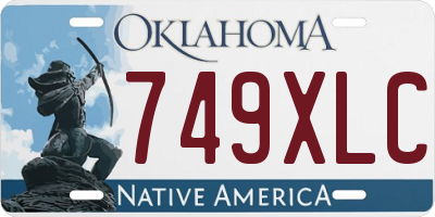 OK license plate 749XLC