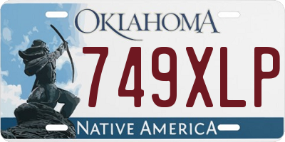 OK license plate 749XLP