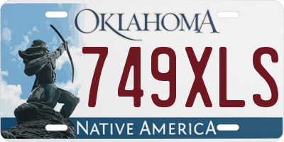 OK license plate 749XLS