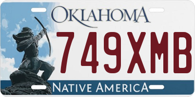 OK license plate 749XMB
