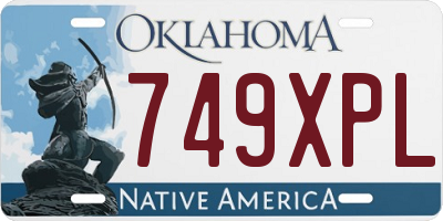OK license plate 749XPL