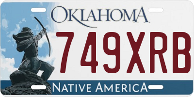 OK license plate 749XRB