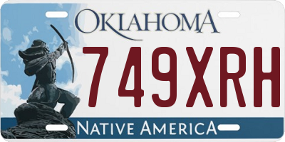 OK license plate 749XRH