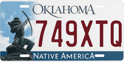 OK license plate 749XTQ