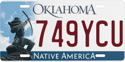 OK license plate 749YCU