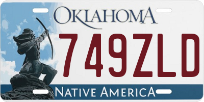 OK license plate 749ZLD