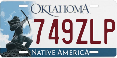 OK license plate 749ZLP