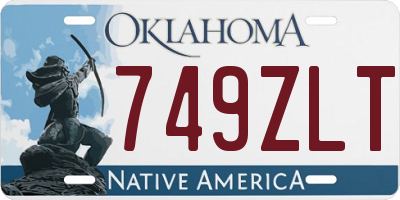 OK license plate 749ZLT