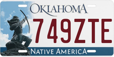 OK license plate 749ZTE