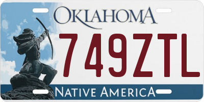 OK license plate 749ZTL