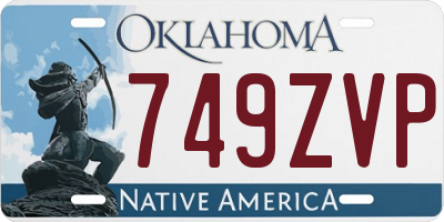 OK license plate 749ZVP