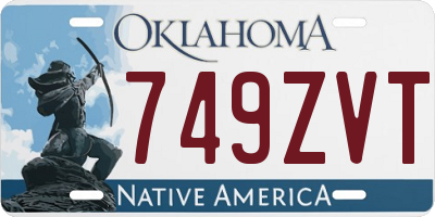 OK license plate 749ZVT