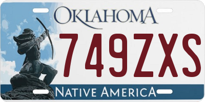 OK license plate 749ZXS