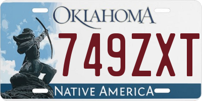 OK license plate 749ZXT