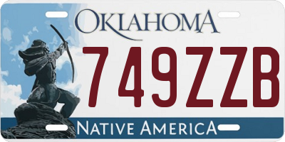 OK license plate 749ZZB