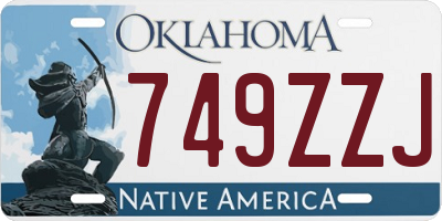 OK license plate 749ZZJ