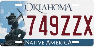 OK license plate 749ZZX