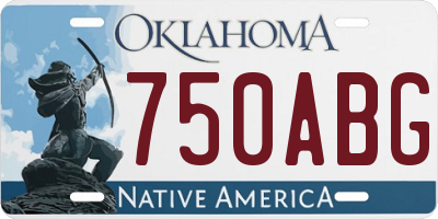 OK license plate 750ABG