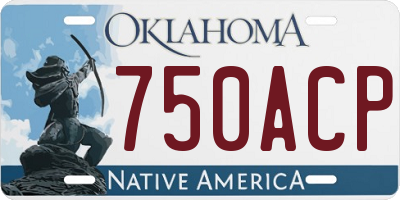 OK license plate 750ACP