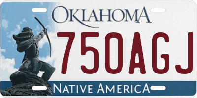OK license plate 750AGJ