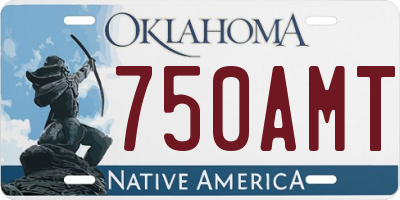 OK license plate 750AMT