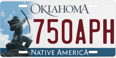 OK license plate 750APH