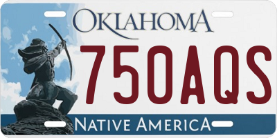 OK license plate 750AQS